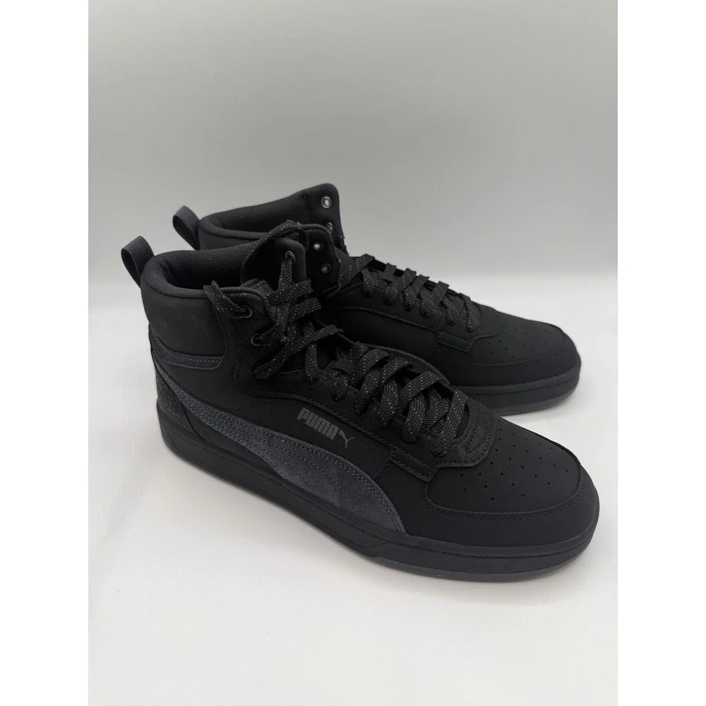 Puma Caven 2.0 Mid Buck Mix Sneaker, Men's 10.5, EU 44, Black Gray,#399020-01